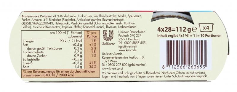 Knorr Sauce Pur Sauce zu Braten