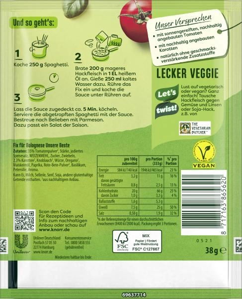 Knorr Fix Bolognese Unsere Beste!