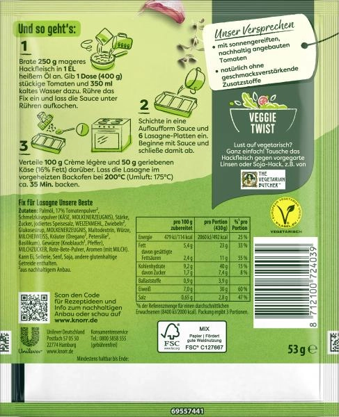 Knorr Fix Lasagne Unsere Beste!