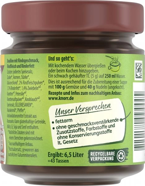 Knorr Bouillon mit Rind