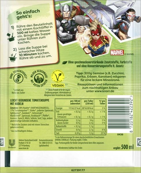Knorr Suppenliebe Marvel Avengers Suppe