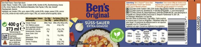 Ben's Original Süß-Sauer extra Gemüse