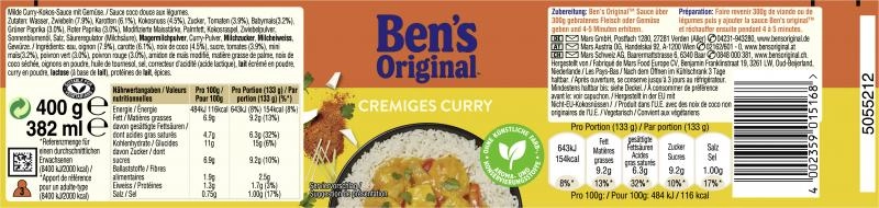 Ben's Original Cremiges Curry