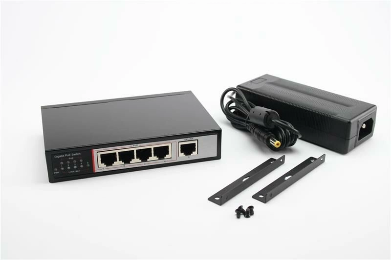 PS104G POE Switch 4-fach mit 1 Gigabit