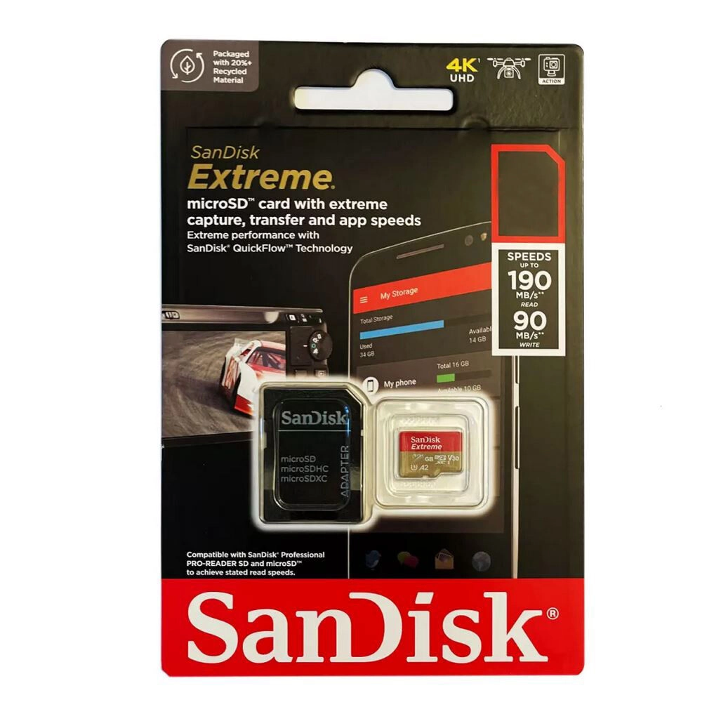 512GB SanDisk Extreme MicroSDXC 200MB/s + Adpater