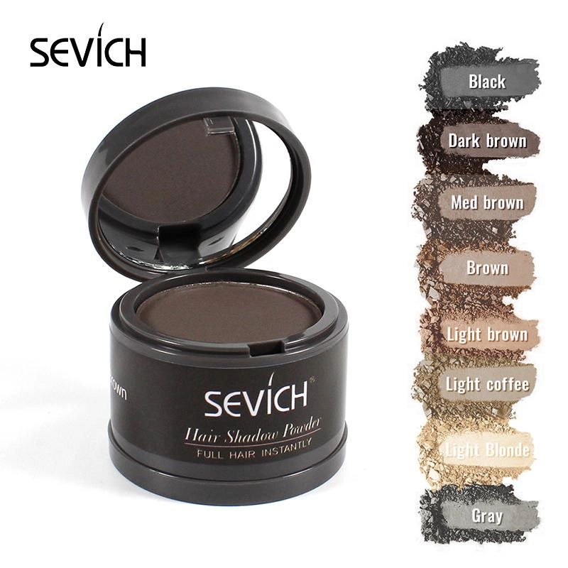 Sevich Magical Fluffy Hairline Powder Hair Line Shadow Hair Concealer Root Cover Up Grey Coverage Unisex Sofort 9 Farben schwarz