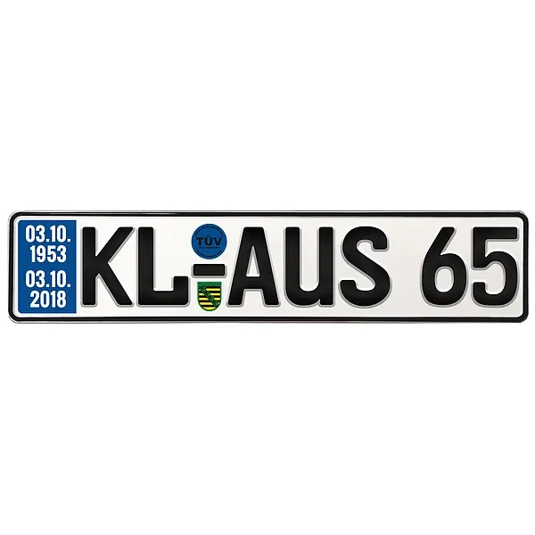 Geschenk zum 65. Geburtstag - Schild mit TÜV