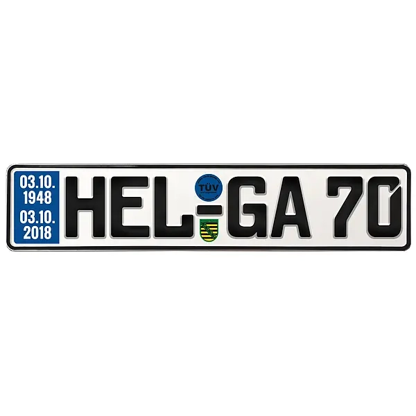 Geschenk zum 70. Geburtstag - Schild mit TÜV