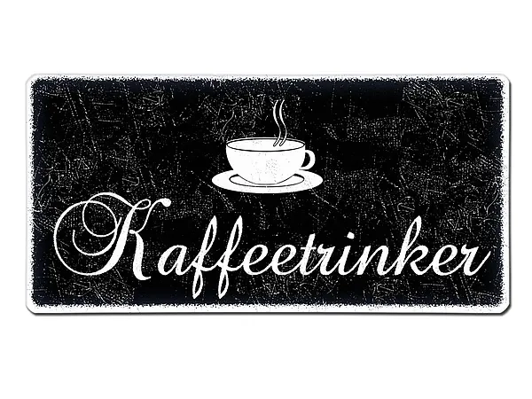 Black Vintage Blechschild im Format 300 x 150 mm schwarz