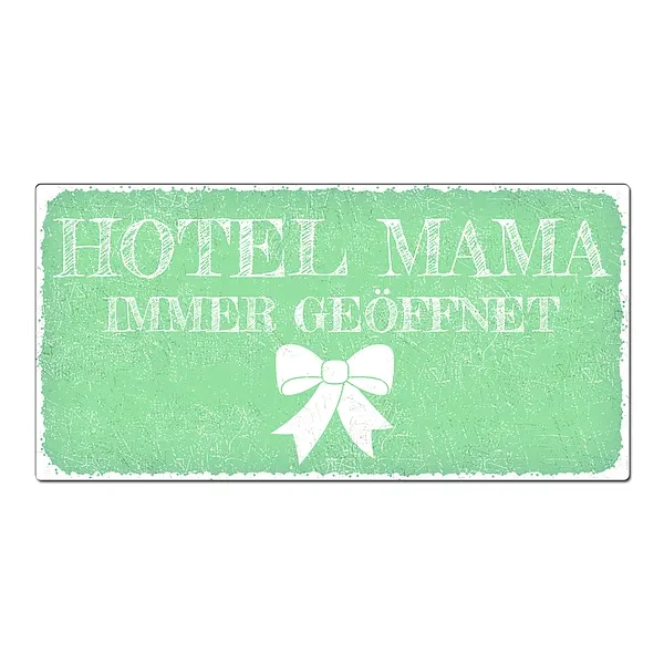 Aluschild im Vintage Look mit Wunschtext 300 x 150mm mint