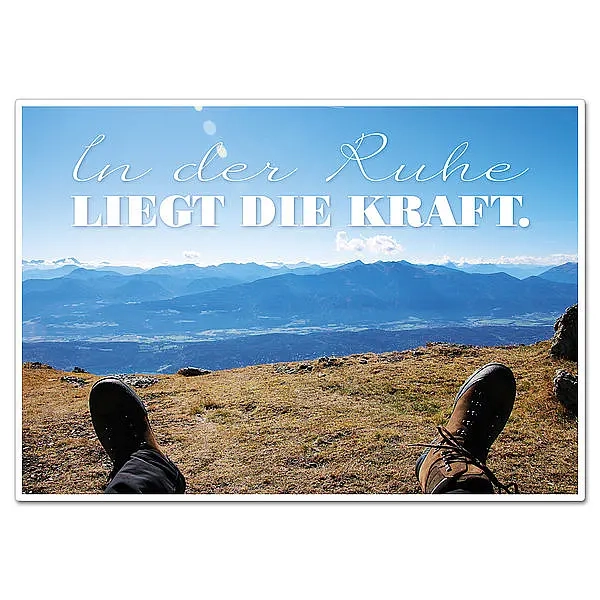 Geschenk für Gestresste: Schild "In der Ruhe liegt die Kraft." A4