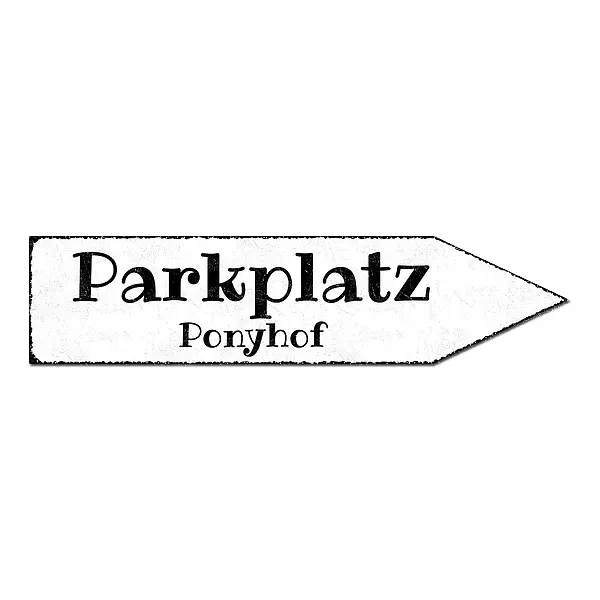 Wegweiser mit Wunschtext - 41,5 x 10 cm vintage weiß