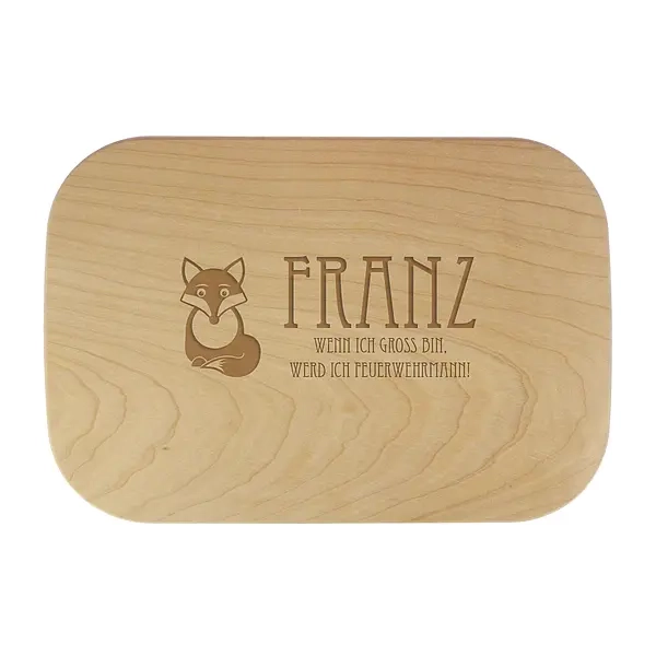 Frühstücksbrettchen "Wenn ich groß bin, werd ich Feuerwehrmann!" 28x19x cm