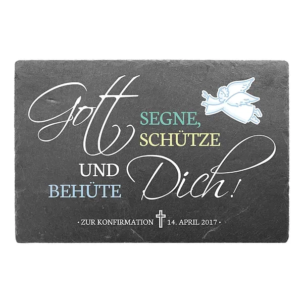 Geschenk zur Konfirmation - Schieferschild 30 x 20 cm