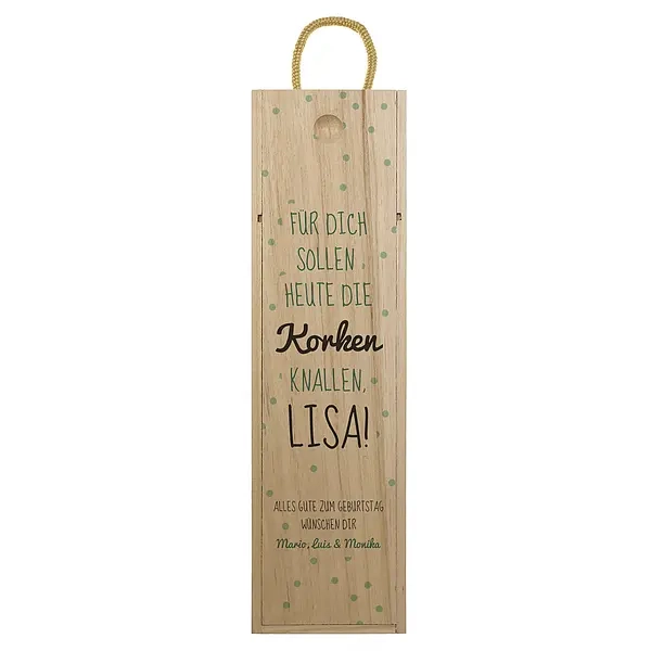 Schöne Geschenkidee - Weinkiste zum Geburtstag Design 3