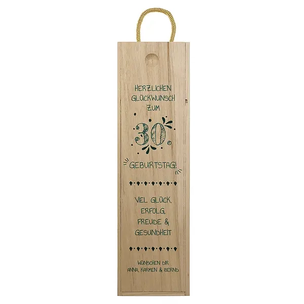 Ansprechende Weinkiste zum Geburtstag Design 4