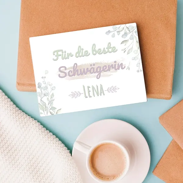 Geschenk für die beste Schwägerin - mit Name - Schild in mehreren Größen Schwägerin