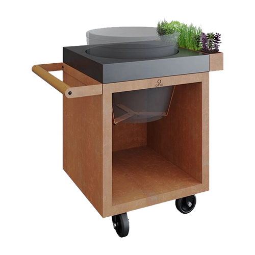 OFYR Kamado Table Corten 65 PRO concrete BGE