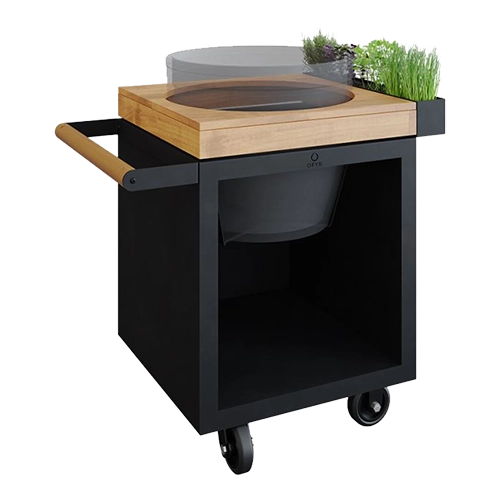 OFYR Kamado Table Black 65 PRO Concrete BGE