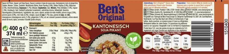 Ben's Original Kantonesisch Soja pikant