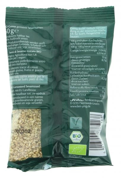 Lien Ying Organic Bio Goma gerösteter Sesam