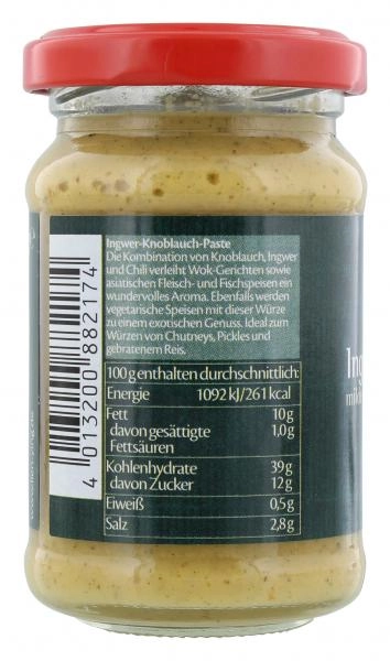 Lien Ying Asian-Spirit Knoblauch-Ingwer Paste mild