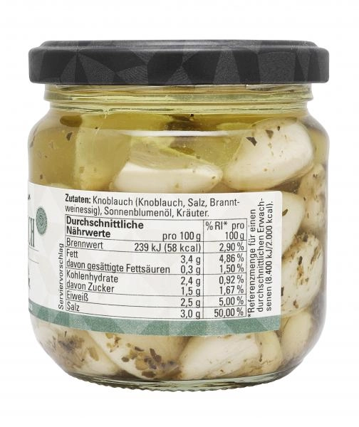 Herr Edelmann Knoblauch in Kräutermarinade