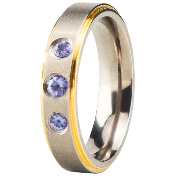 Ring Titan bicolor mit Tansanit