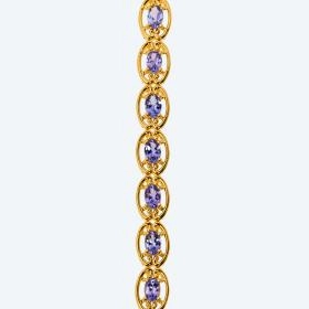 Armband 925 Sterling Silber vergoldet Tansanit
