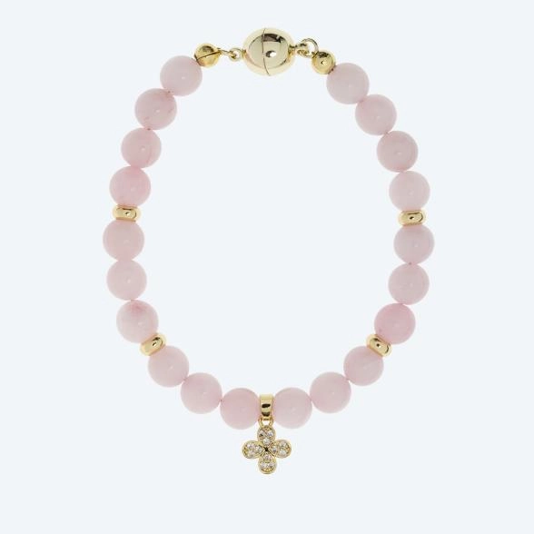 Charm-Armband Rosenquarz