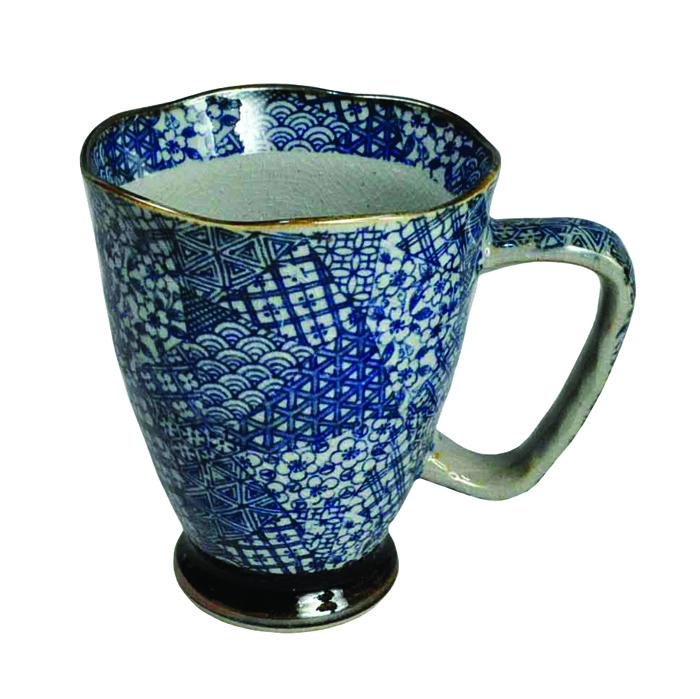 Blau / Grauer Becher - 9 x 11cm 400ml