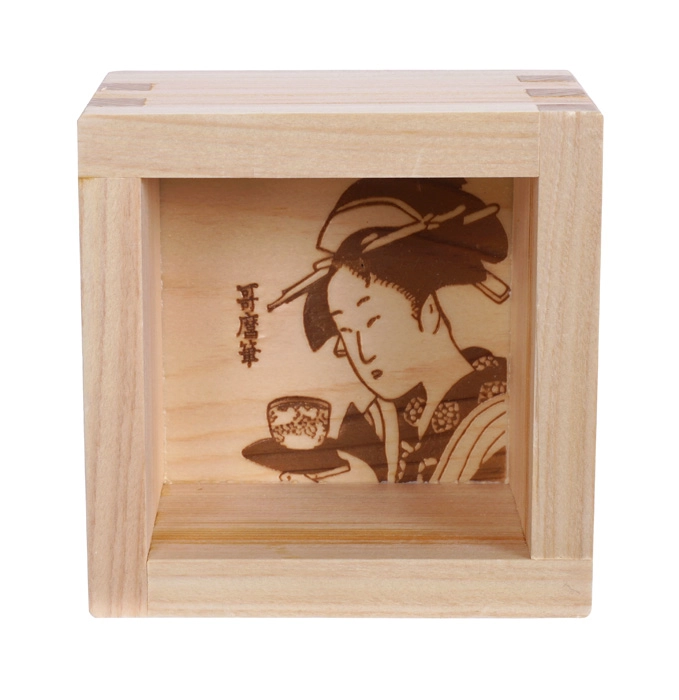 Hölzerne Sake Tasse Utamaro - Masu - 8 x 8 x 5 cm