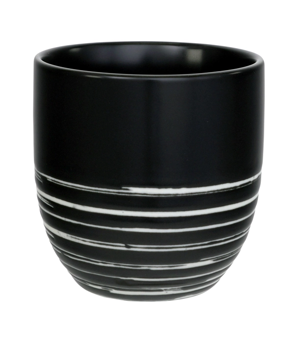 Schwarz / Weiße Teetasse - Black Maru - 8 x 8 cm 250 ml