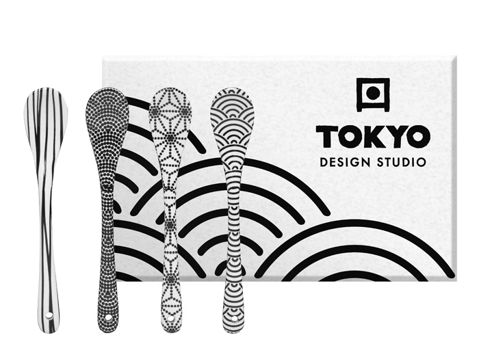 Tokyo Design Studio - Nippon Black - Löffelset - 13 x 2cm - 4 Stück