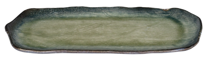 Grüner rechteckiger Teller - Yamasaku - 35,5x16cm