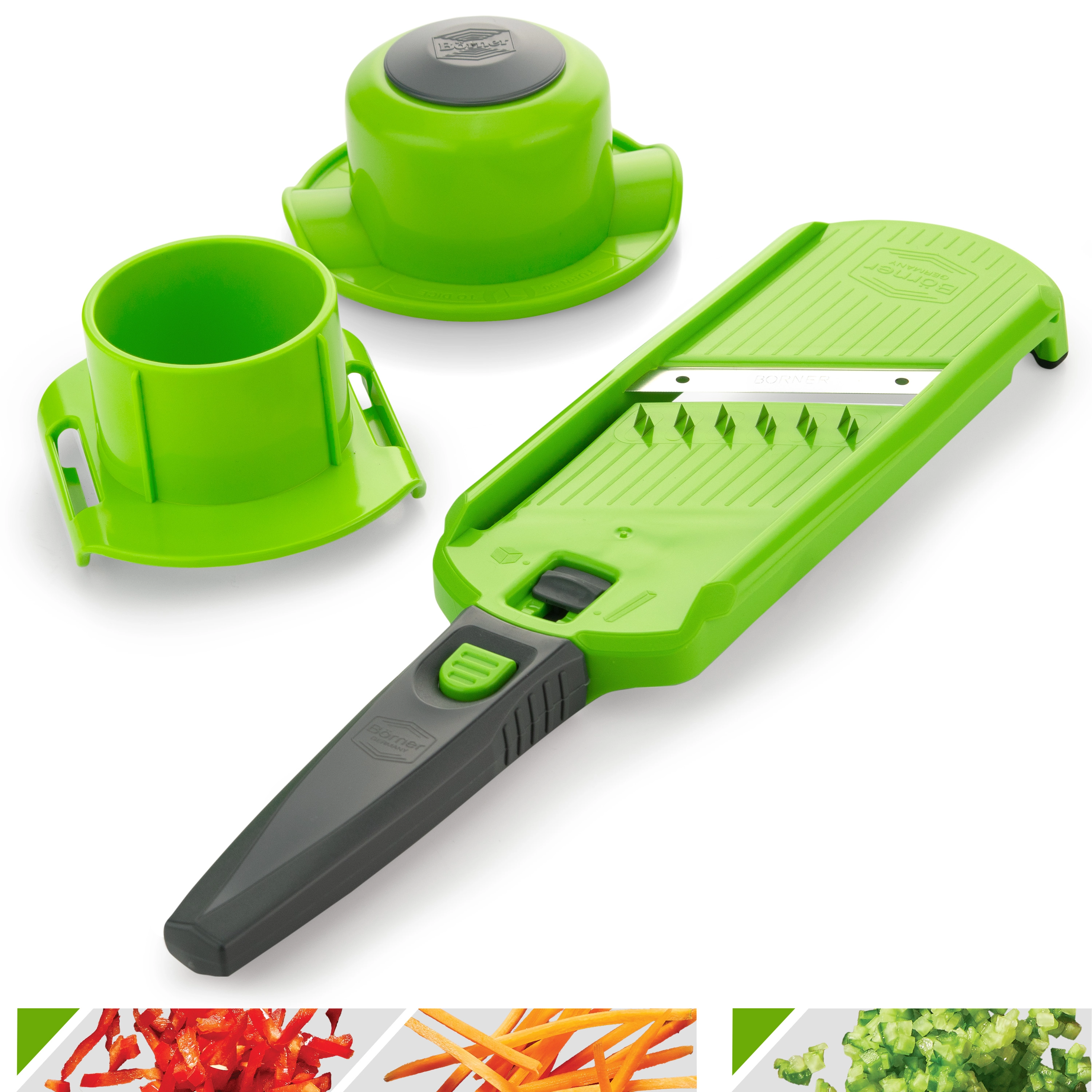 Börner Multi Dicer Julienne Gemüseschneider - Grün