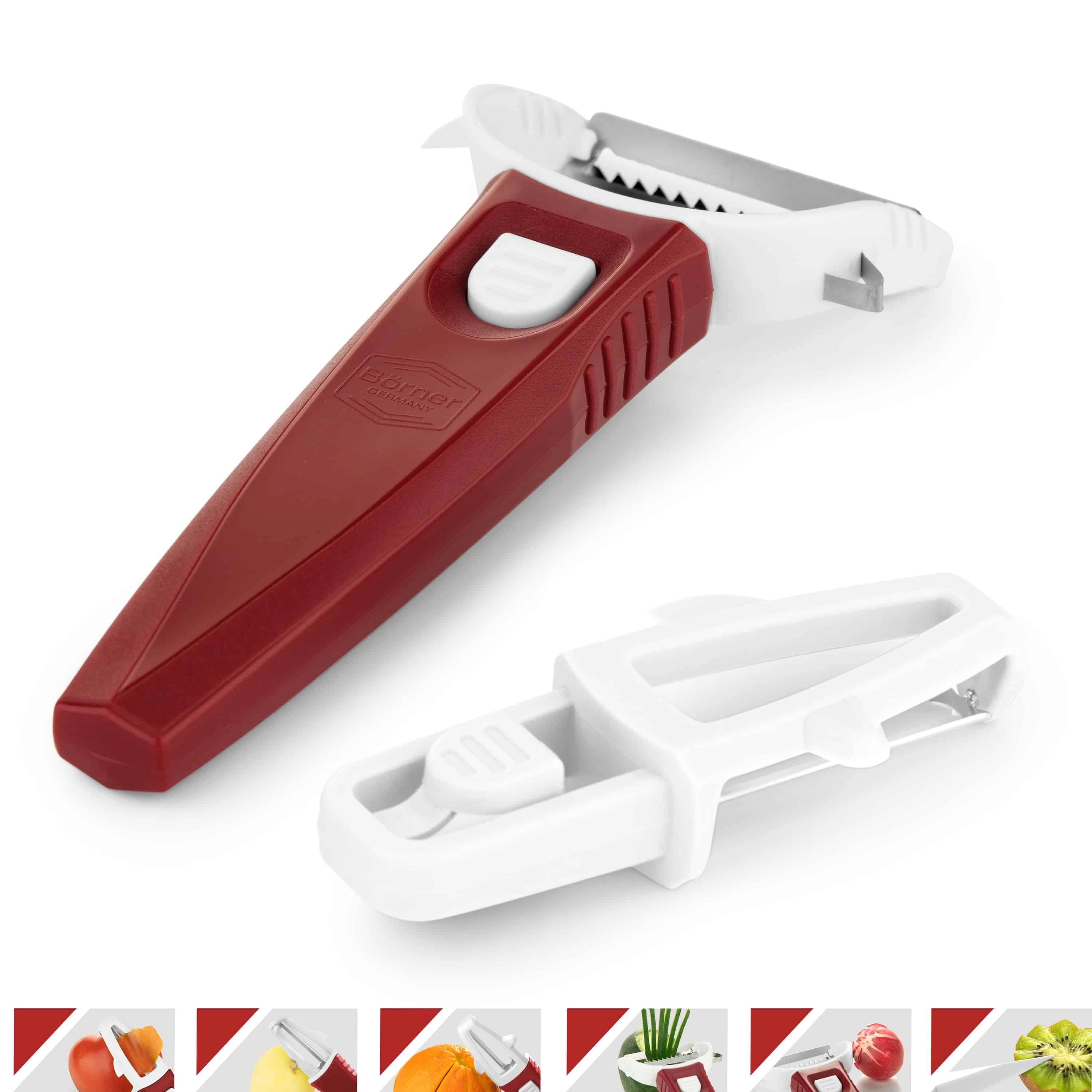 Börner Multi Peeler 3er Set - Weiß/Rot