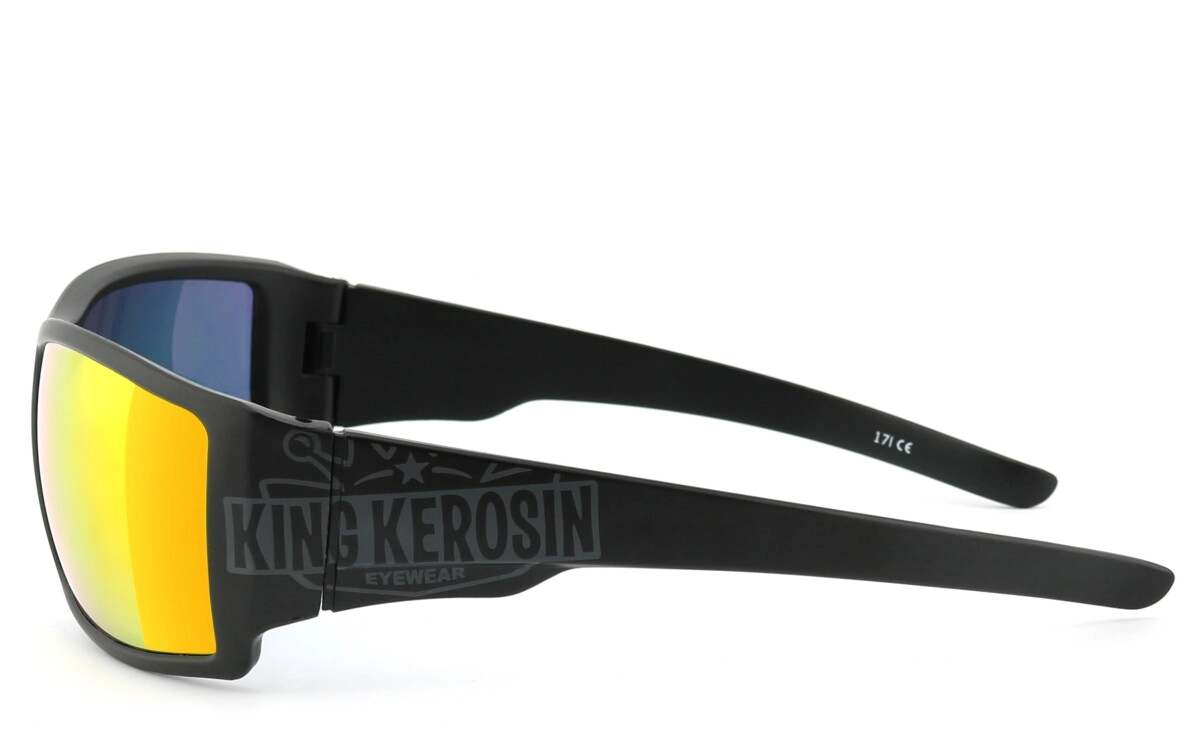 Anfertigung in Deiner individuellen Sehstärke möglich, King Kerosin: Sonnenbrille, Bikerbrille, Motorradbrille, Besonders ergonomische Passform, Steinschlagbeständig durch Kunststoff-Sicherheitsglas, 