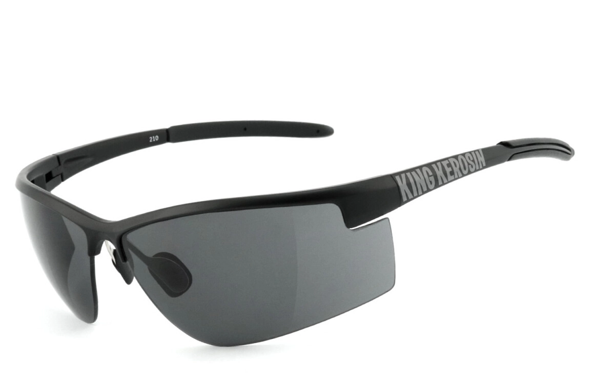 Anfertigung in Deiner individuellen Sehstärke möglich, King Kerosin: Sonnenbrille, Bikerbrille, Motorradbrille, Besonders ergonomische Passform mit justierbare Nasenauflage, Steinschlagbeständig durch