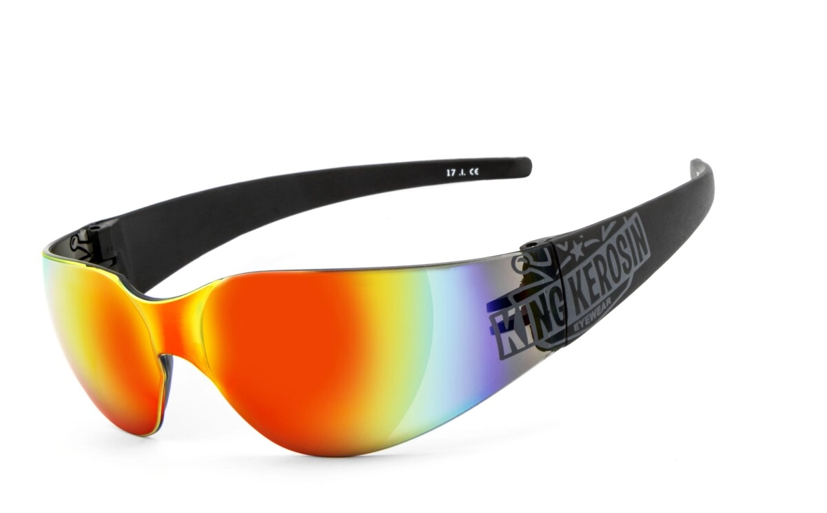 Anfertigung in Deiner individuellen Sehstärke möglich, King Kerosin: Sonnenbrille, Bikerbrille, Motorradbrille, Besonders ergonomische Passform, Steinschlagbeständig durch Kunststoff-Sicherheitsglas, 