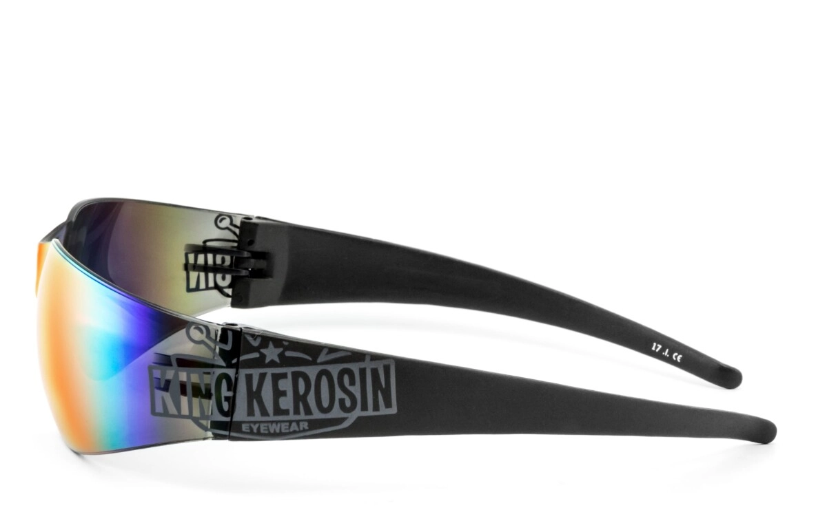 Anfertigung in Deiner individuellen Sehstärke möglich, King Kerosin: Sonnenbrille, Bikerbrille, Motorradbrille, Besonders ergonomische Passform, Steinschlagbeständig durch Kunststoff-Sicherheitsglas, 