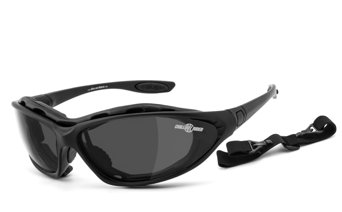 Motorradbrille | winddicht | Chopper, Besonders ergonomische Passform mit Polster, Steinschlagbeständig durch Kunststoff-Sicherheitsglas, HLT® Qualitätsgläser für verzerrungsfreies & präzises Sehen, U