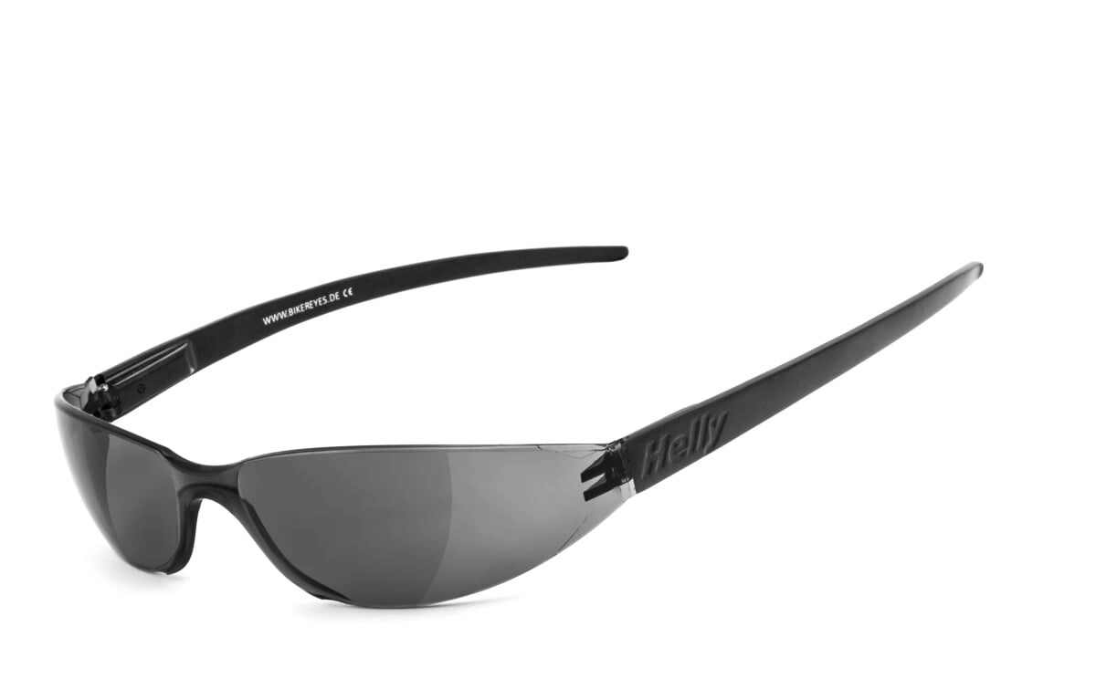 Bikerbrille, Motorradbrille, Sonnenbrille, Gewicht nur 18 Gramm, Steinschlagbeständig durch Kunststoff-Sicherheitsglas, HLT® Qualitätsgläser für verzerrungsfreies & präzises Sehen, Metallbügel mit hoc