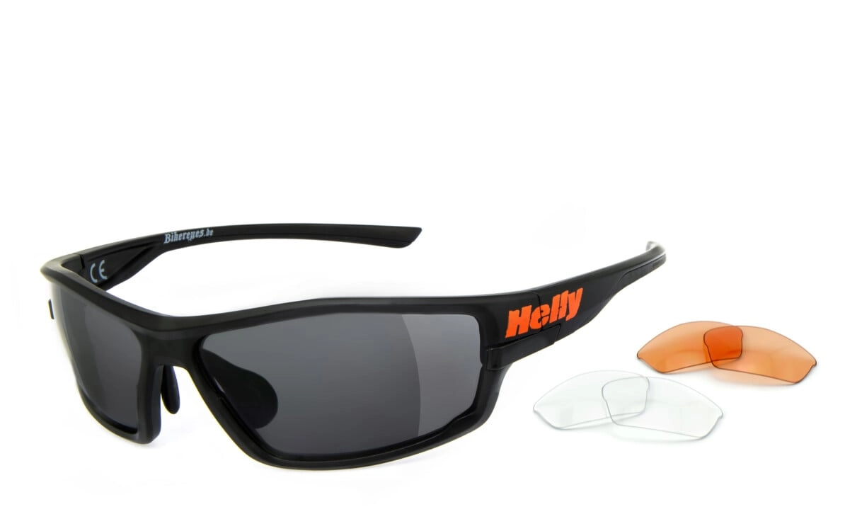 Bikerbrille, Motorradbrille, Sonnenbrille, Besonders ergonomische Passform, Steinschlagbeständig durch Kunststoff-Sicherheitsglas, HLT® Qualitätsgläser für verzerrungsfreies & präzises Sehen, Gläser w