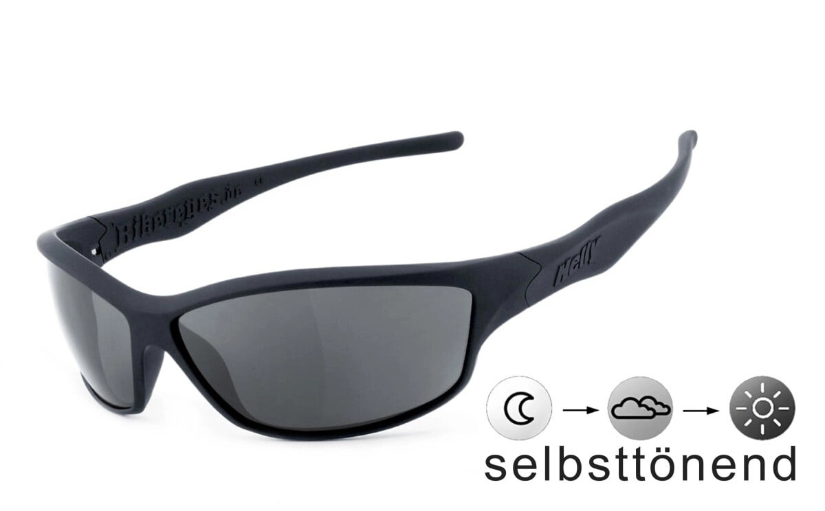 Anfertigung in Deiner individuellen Sehstärke möglich, Selbsttönend Bikerbrille, Motorradbrille, Besonders ergonomische Passform, Steinschlagbeständig durch Kunststoff-Sicherheitsglas, HLT® Qualitätsg