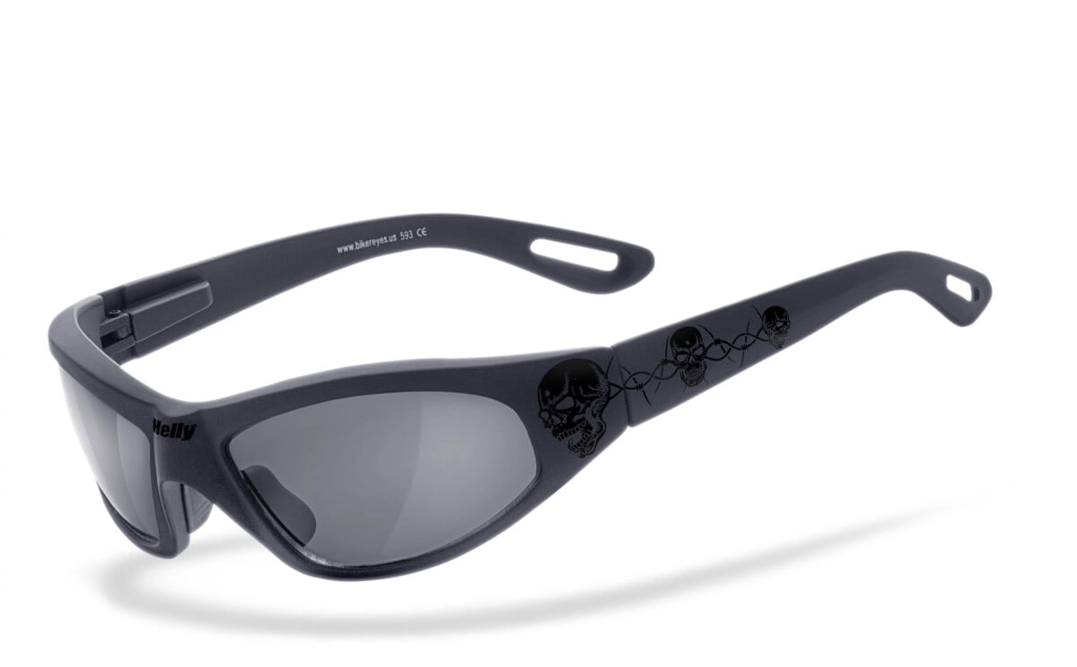 Anfertigung in Deiner individuellen Sehstärke möglich, Bikerbrille, Motorradbrille, Sonnenbrille, Stilgerechtes Auftreten durch einzigartiges Oversize Tribal, Steinschlagbeständig durch Kunststoff-Sic