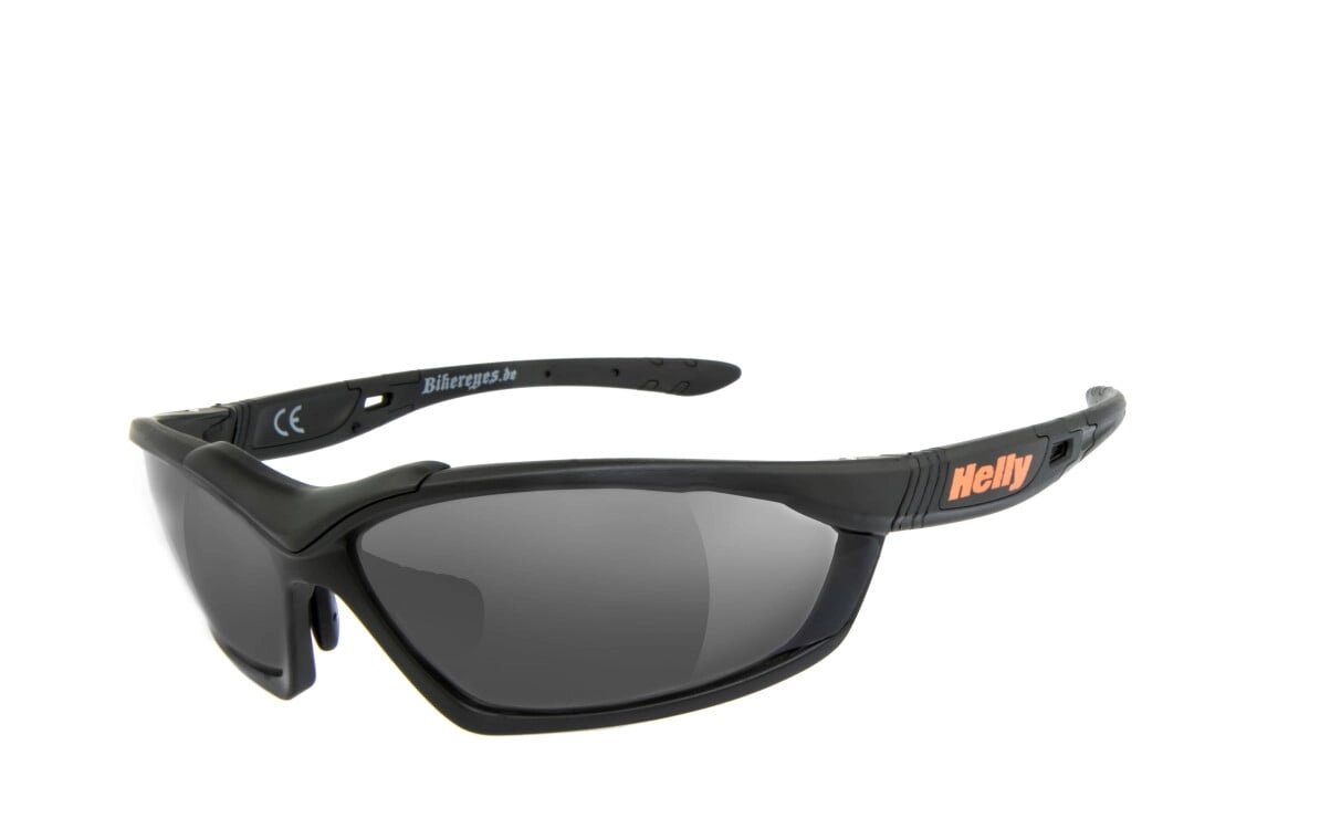 Bikerbrille, Motorradbrille, Sonnenbrille, Besonders ergonomische Passform, Steinschlagbeständig durch Kunststoff-Sicherheitsglas, HLT® Qualitätsgläser für verzerrungsfreies & präzises Sehen, Nasenpad