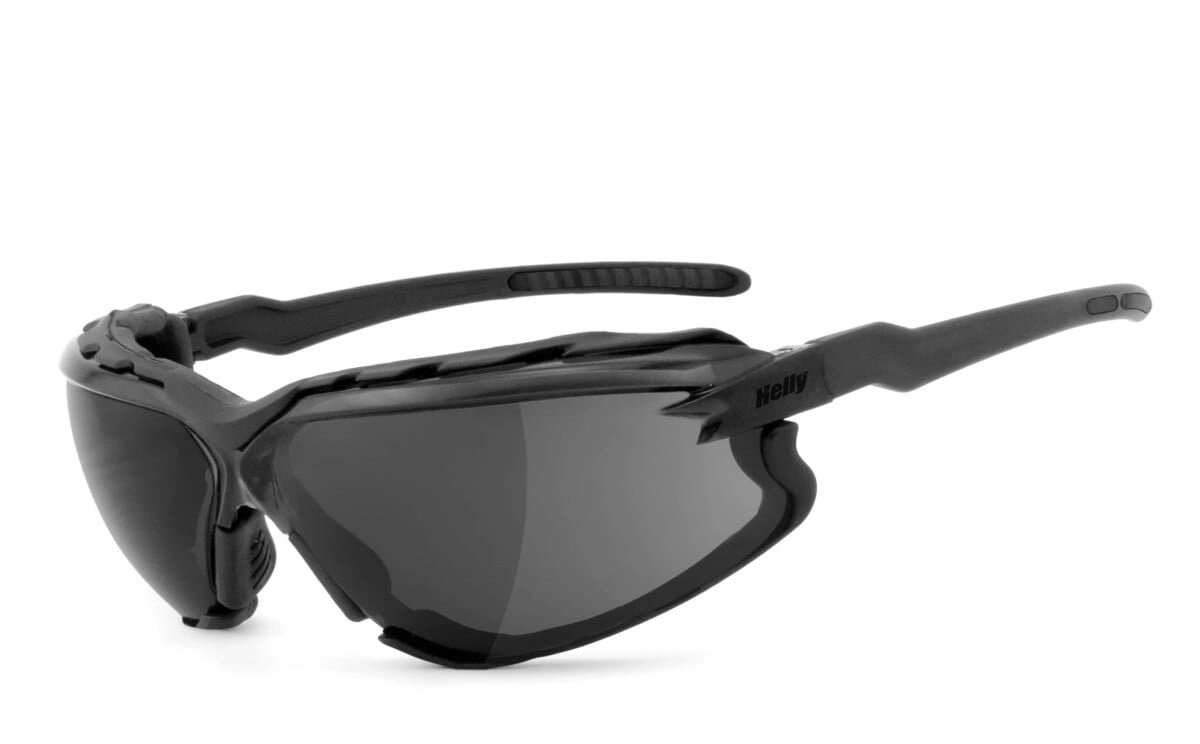 Anfertigung in Deiner individuellen Sehstärke möglich, Bikerbrille, Motorradbrille, Sonnenbrille, Besonders ergonomische Passform mit Polster (abnehmbar), Steinschlagbeständig durch Kunststoff-Sicherh