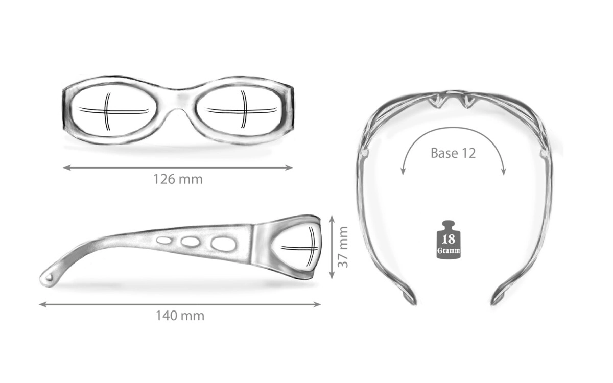 Bikerbrille, Motorradbrille, Sonnenbrille, Speziell für schmale Köpfe gefertigt, Steinschlagbeständig durch Kunststoff-Sicherheitsglas, HLT® Qualitätsgläser für verzerrungsfreies & präzises Sehen, XEN