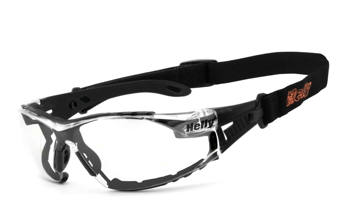 Bikerbrille, Motorradbrille, Sonnenbrille, Ergonomische Passform mit Band & Polster (abnehmbar), Steinschlagbeständig durch Kunststoff-Sicherheitsglas, HLT® Qualitätsgläser für verzerrungsfreies & prä